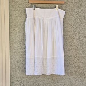 Semantiks White Lace Trim Skirt